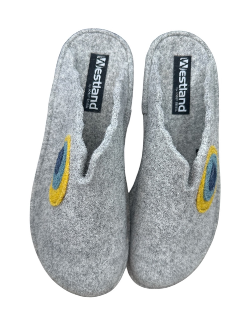 Josef Seibel Westland Gray Lillie 101 Wool Felt Slippers size 40 9/9.5